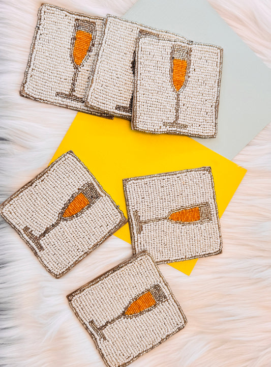 Luxe Cheers Beaded Coasters