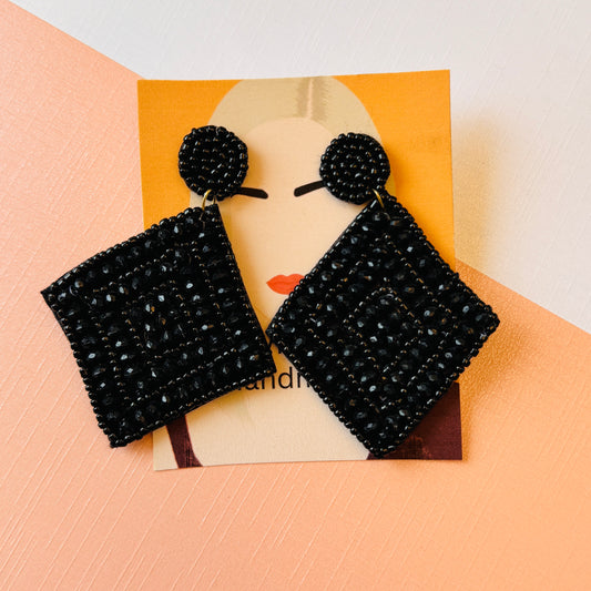 Geometric Beaded Earrings