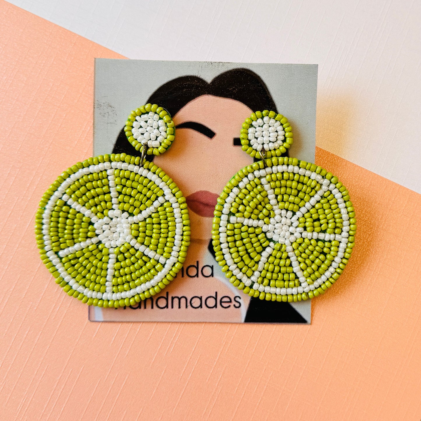 Zesty Lime Beaded Earrings