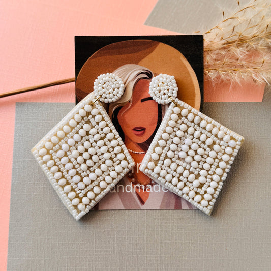 Elegant Geometric Beaded Earrings