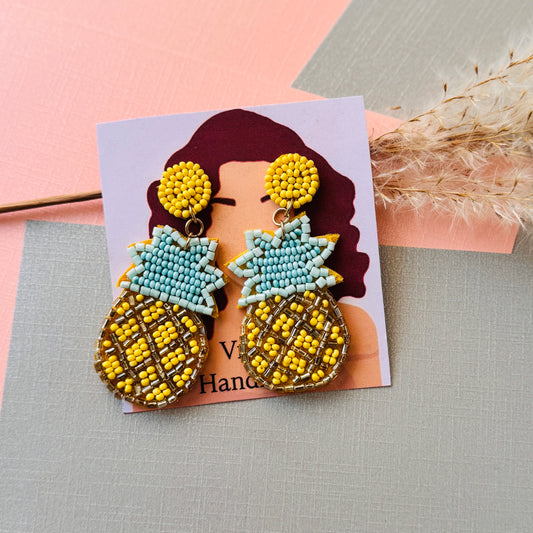 Beaded Pineapple Earrings