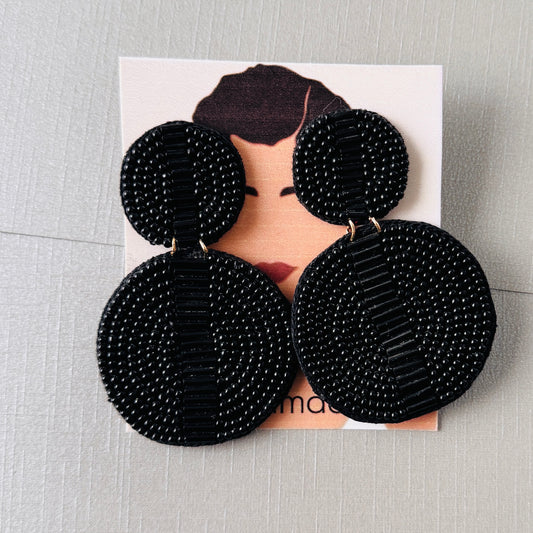 Black beaded Earrings