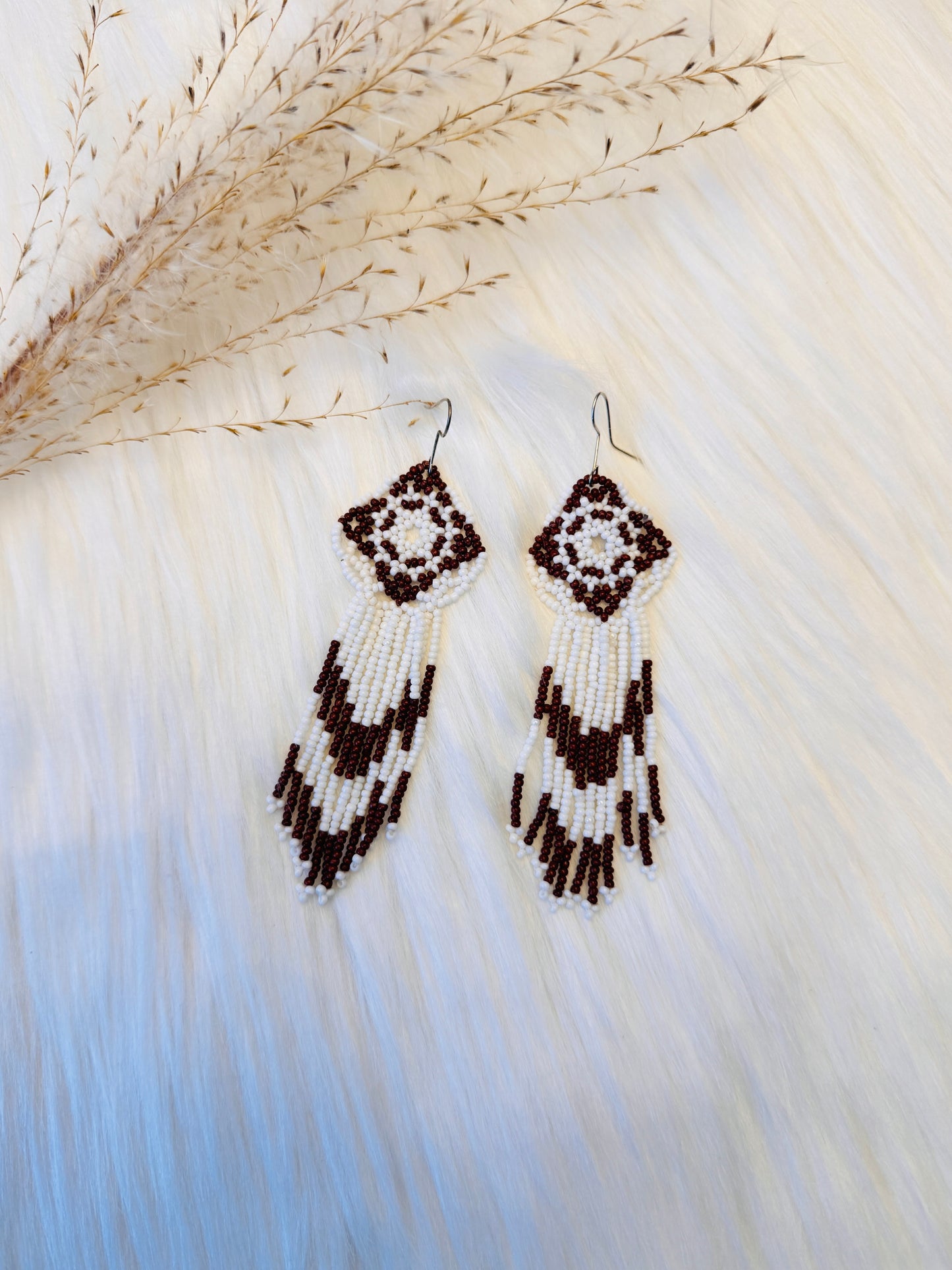 Desert Dusk Beaded Fringe Earrings