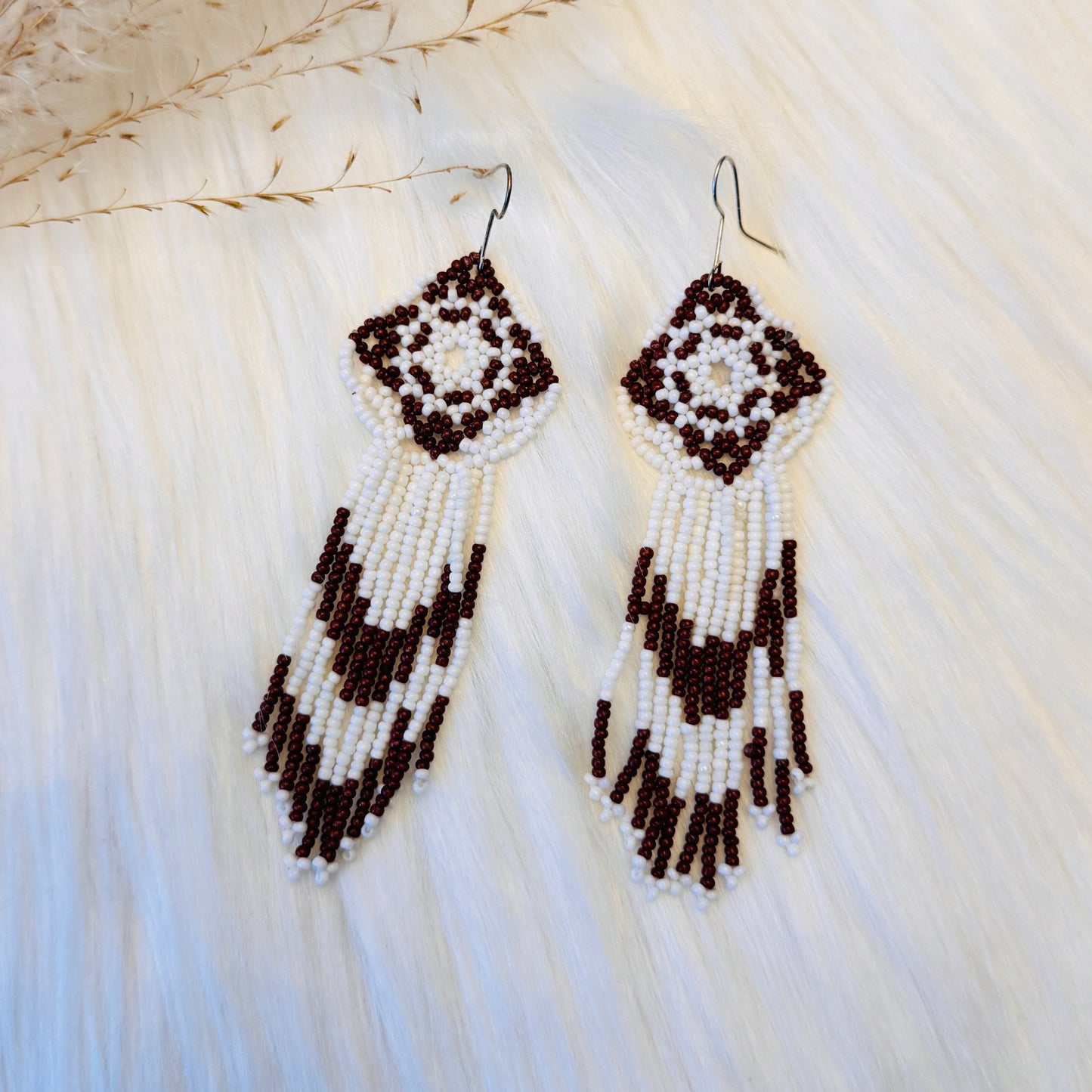 Desert Dusk Beaded Fringe Earrings